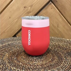 Corkcicle Two Toned Pink Stemless Tumbler 12oz Color Shortcake